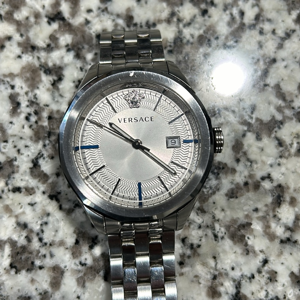 Versace sapphire crystal ss watch